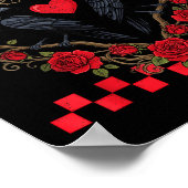 Funny Black Bird F-caw-f Anti Valentines Day Singl ポスター (角)