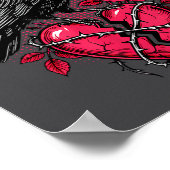 Funny Black Bird F-caw-f Anti Valentines Day Singl ポスター (角)