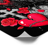 Funny Black Bird F-caw-f Anti Valentines Day Singl ポスター (角)