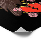 Funny Black Bird F-caw-f Anti Valentines Day Singl ポスター (角)