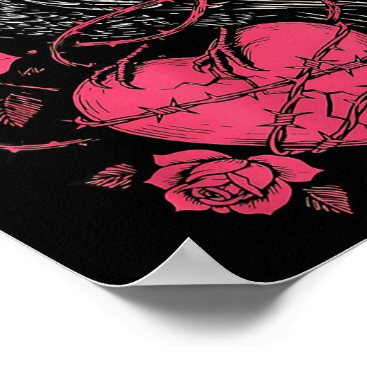 Funny Black Bird F-caw-f Anti Valentines Day Singl ポスター (角)