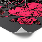 Funny Black Bird F-caw-f Anti Valentines Day Singl ポスター (角)