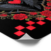 Funny Black Bird F-caw-f Anti Valentines Day Singl ポスター (角)