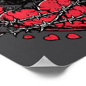 Funny Black Bird F-caw-f Anti Valentines Day Singl ポスター (角)