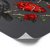 Funny Black Bird F-caw-f Anti Valentines Day Singl ポスター (角)