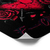 Funny Black Bird F-caw-f Anti Valentines Day Singl ポスター (角)