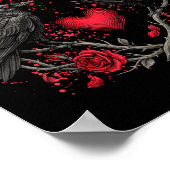 Funny Black Bird F-caw-f Anti Valentines Day Singl ポスター (角)