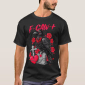 Funny Black Bird F-caw-f Anti Valentines Day Singl Tシャツ (正面)