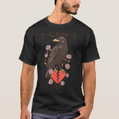 Funny Black Bird F-caw-f Anti Valentines Day Singl Tシャツ (正面)