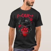 Funny Black Bird F-caw-f Anti Valentines Day Singl Tシャツ (正面)