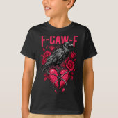Funny Black Bird F-caw-f Anti Valentines Day Singl Tシャツ (正面)