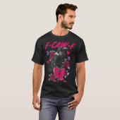 Funny Black Bird F-caw-f Anti Valentines Day Singl Tシャツ (正面フル)