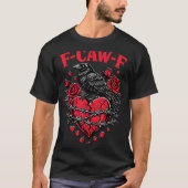 Funny Black Bird F-caw-f Anti Valentines Day Singl Tシャツ (正面)