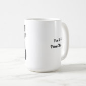 Funny Black Cat Big Eyes Cute Cat Illustration コーヒーマグカップ (正面右)