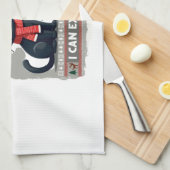 Funny Black Cat Christmas Dear Santa, I Can Explai キッチンタオル (四つ折り)