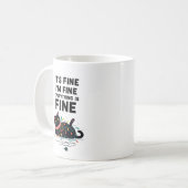 Funny Black Cat Christmas Lights Mug コーヒーマグカップ (正面左)