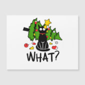 Funny Black Cat Christmas Tree Merry Santa Humor C (正面)