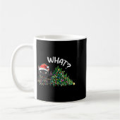 Funny Black Cat Christmas Tree Merry Xmas Humor Ca コーヒーマグカップ (左)