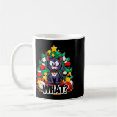 Funny Black Cat Christmas Tree Merry Xmas Humor Ca コーヒーマグカップ (左)