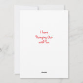 Funny Black Cat Hanging Out Valentine's Day シーズンカード (裏面)