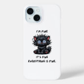 funny black cat phone case Case-Mate iPhoneケース (裏面)