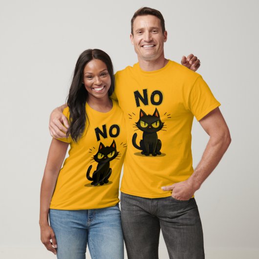 Funny Black Cat Says No Graphic T-Shirt for Tシャツ (ユニセックス)