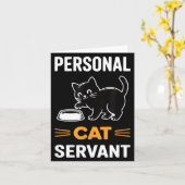 Funny Black Cat Servant Of Tiny Furry Overlord  カード (黄色い花)