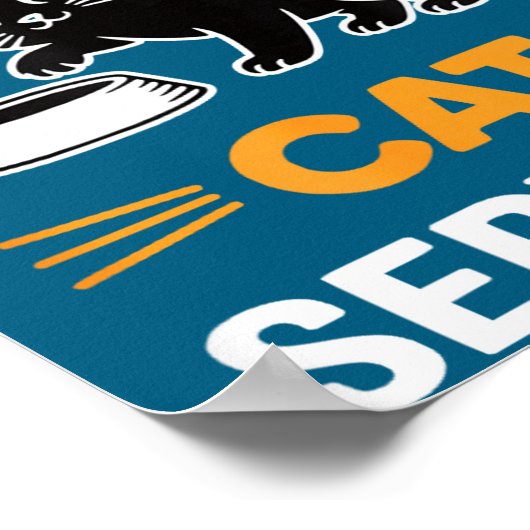 Funny Black Cat Servant Of Tiny Furry Overlord  ポスター (角)