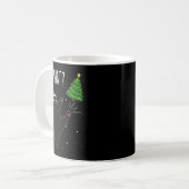 Funny Black Cat What_ Christmas Tree Meme Xmas Men コーヒーマグカップ (正面左)
