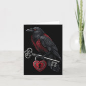 Funny Black Crow Black Bird Funny Crow Valentines  カード (正面)