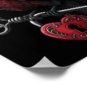 Funny Black Crow Black Bird Funny Crow Valentines ポスター (角)