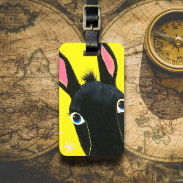 Funny Black Donkey ラゲッジタグ