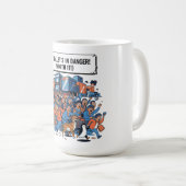 Funny Black Friday Sale Rush T-Shirt Design コーヒーマグカップ (正面右)