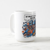 Funny Black Friday Sale Rush T-Shirt Design コーヒーマグカップ (正面左)