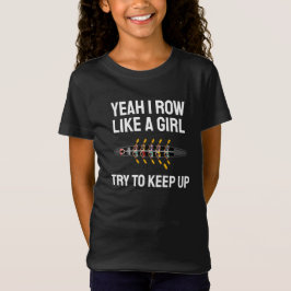 Funny Black Girl Rower Rowing Crew Team Girl's Tシャツ