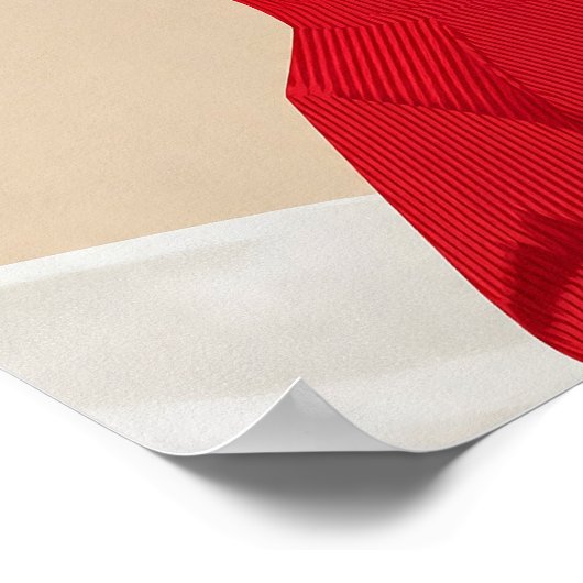 Funny Black Greyhound in Red Sweater Coffee Art ポスター (角)