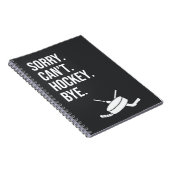Funny Black Hockey Gifts For Him Men Sports Simple ノートブック (右側)