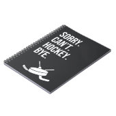 Funny Black Hockey Gifts For Him Men Sports Simple ノートブック (左側)