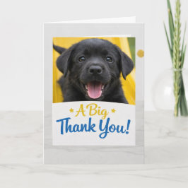 Funny Black Lab Puppy Thank You Card Adorable Dog サンキューカード