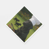 Funny Black Labrador BBQ ChefSummer Dinner スタンダードランチョンナプキン (角)