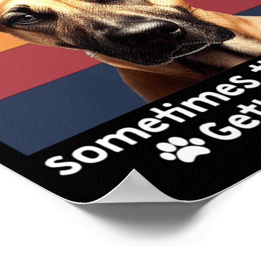 Funny Black Mouth Cur Dog Saying  ポスター (角)