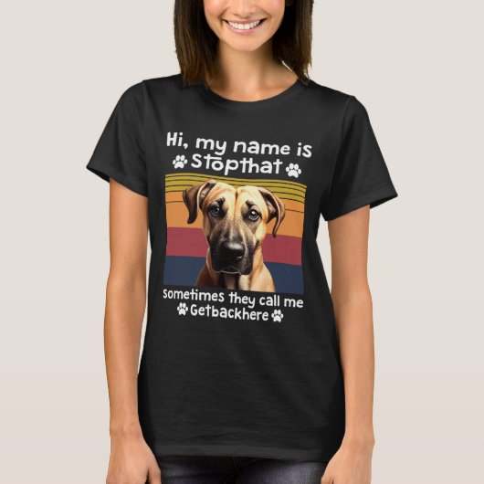 Funny Black Mouth Cur Dog Saying  Tシャツ (正面)