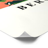 Funny Black Pug Bathroom Print Matisse Style ポスター (角)