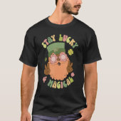 Funny Black Retro Saint Patrick's Day Stay Lucky A Tシャツ (正面)