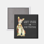Funny Black Thug Sphynx Cat Tattoo Feline Saying マグネット (正面/裏面)