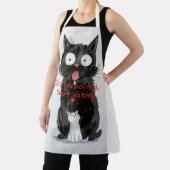 Funny Black & White Cats Apron エプロン (インサイチュ)