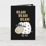 Funny Blah Blah Blah Sheep Happy Birthday Card カード<br><div class="desc">Silly funny sheep happy birthday card says blah blah blah.</div>