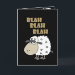 Funny Blah Blah Blah Sheep Happy Birthday Card カード<br><div class="desc">Silly funny sheep happy birthday card says blah blah blah.</div>