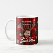 Funny Blitzened Custom Face Christmas Mug コーヒーマグカップ (左)