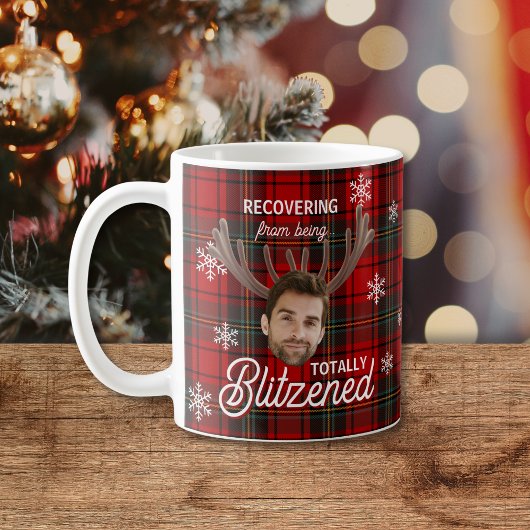Funny Blitzened Custom Face Christmas Mug コーヒーマグカップ